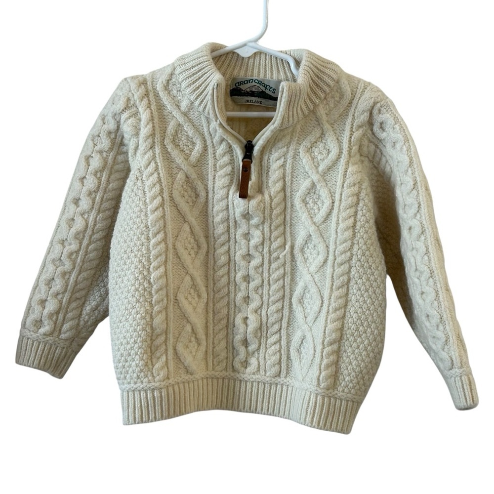 Aran Crafts Cream Knit Sweater